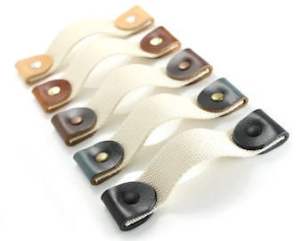 Rope Drawer Pulls Nautical Cabinet Pulls Rope Pulls with Leather Accent Coastal Cabinet Pull Rope Drawer Handle Nautical Cabinet Handle