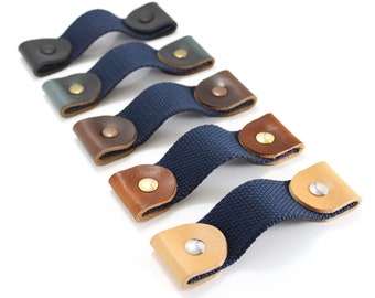 Rope Drawer Pulls Nautical Cabinet Pulls Rope Pulls with Leather Accent Coastal Cabinet Pull Rope Drawer Handle Nautical Cabinet Handle