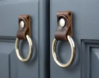 Leather Drawer Pull Leather Door Pull Leather Drawer Pulls Leather Handle leather cabinet pull leather cabinet handle cabinet handle