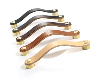 Leather Drawer Handles leather bohemian decor replacement dresser handles cupboard handles bathroom decor mid century modern cabinet handle