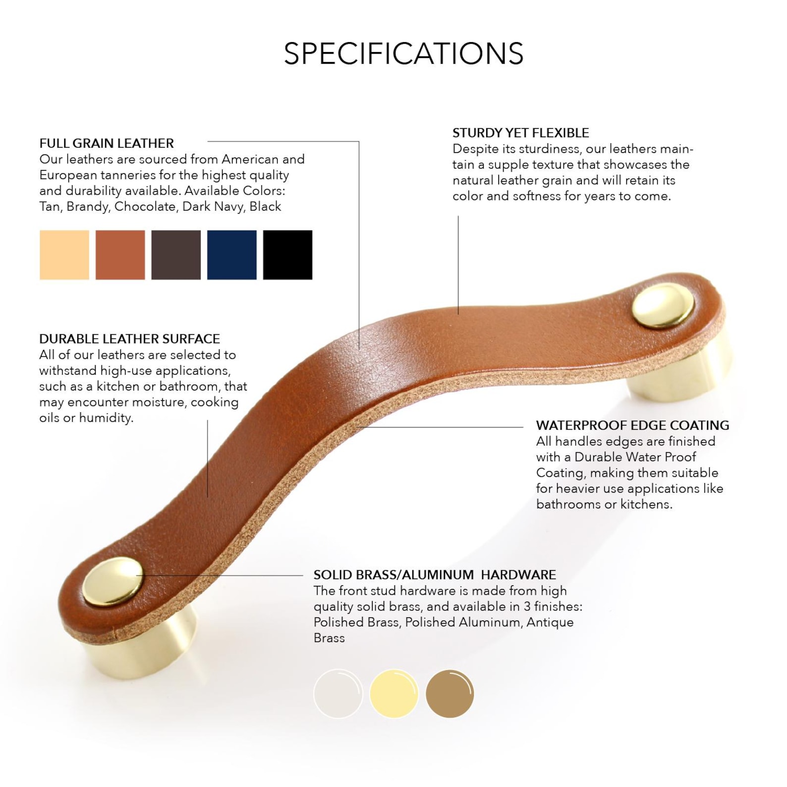 Leather Drawer Handles Leather Bohemian Decor Replacement Dresser ...