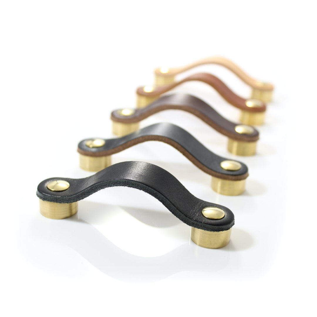Leather Drawer Handles Leather Bohemian Decor Replacement Dresser ...