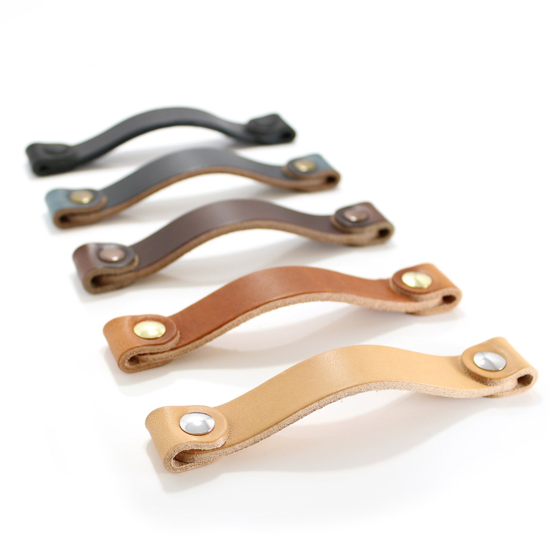 Leather Drawer Handles Leather Bohemian Decor Replacement Dresser ...
