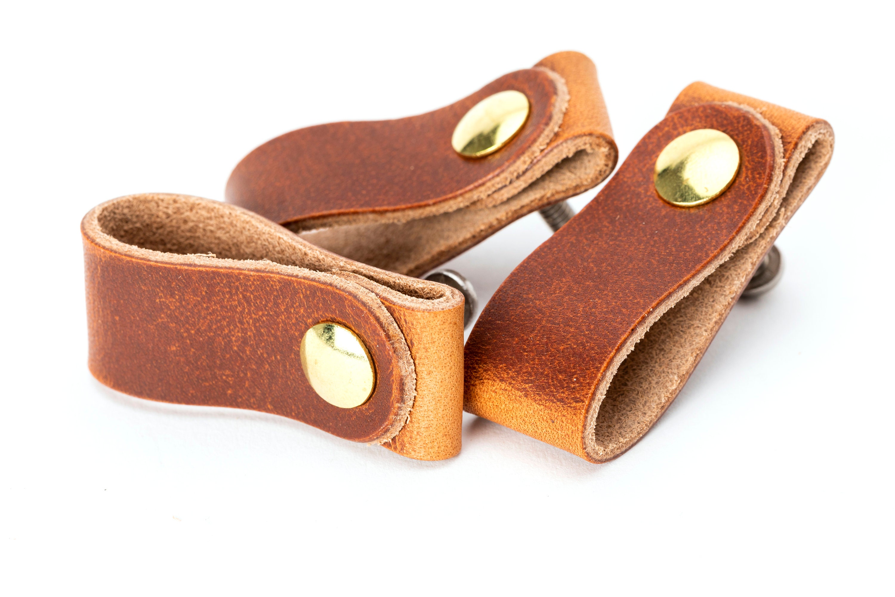 Rustic Leather Drawer Pulls Ikea Hemnes Leather Replacement Etsy