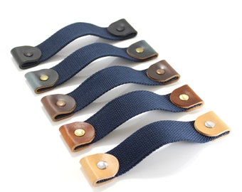 Nautical Cabinet Pulls Rope Drawer Pulls Rope Pulls with Leather Accent Coastal Cabinet Pull Rope Drawer Handle Nautical Cabinet Handle