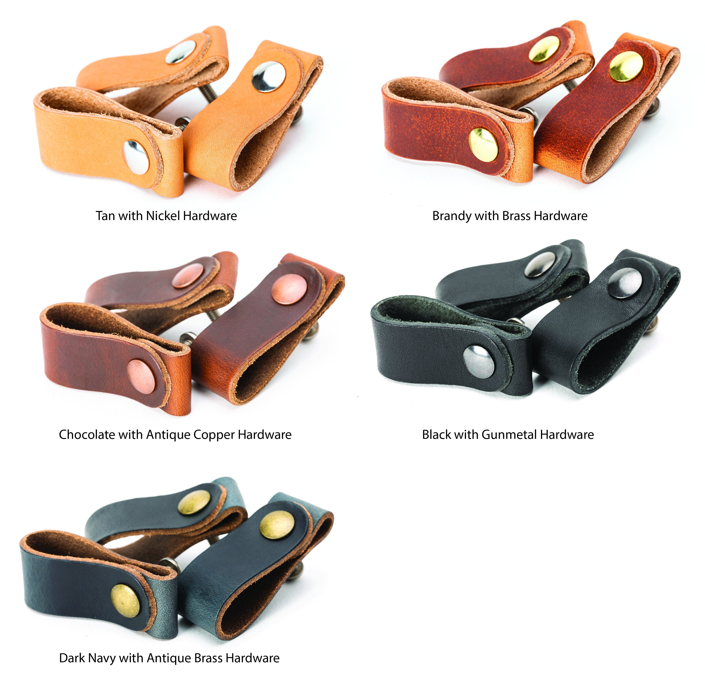 Rustic Leather Drawer Pulls Ikea Hemnes Leather Replacement Etsy