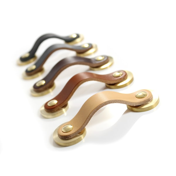 Leather Drawer Handles leather bohemian decor replacement dresser handles cupboard handles bathroom decor mid century modern cabinet handle