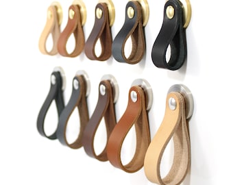 leather drawer pulls leather bohemian decor dresser knobs drawer knobs bathroom decor mid century modern cabinet knobs door knobs