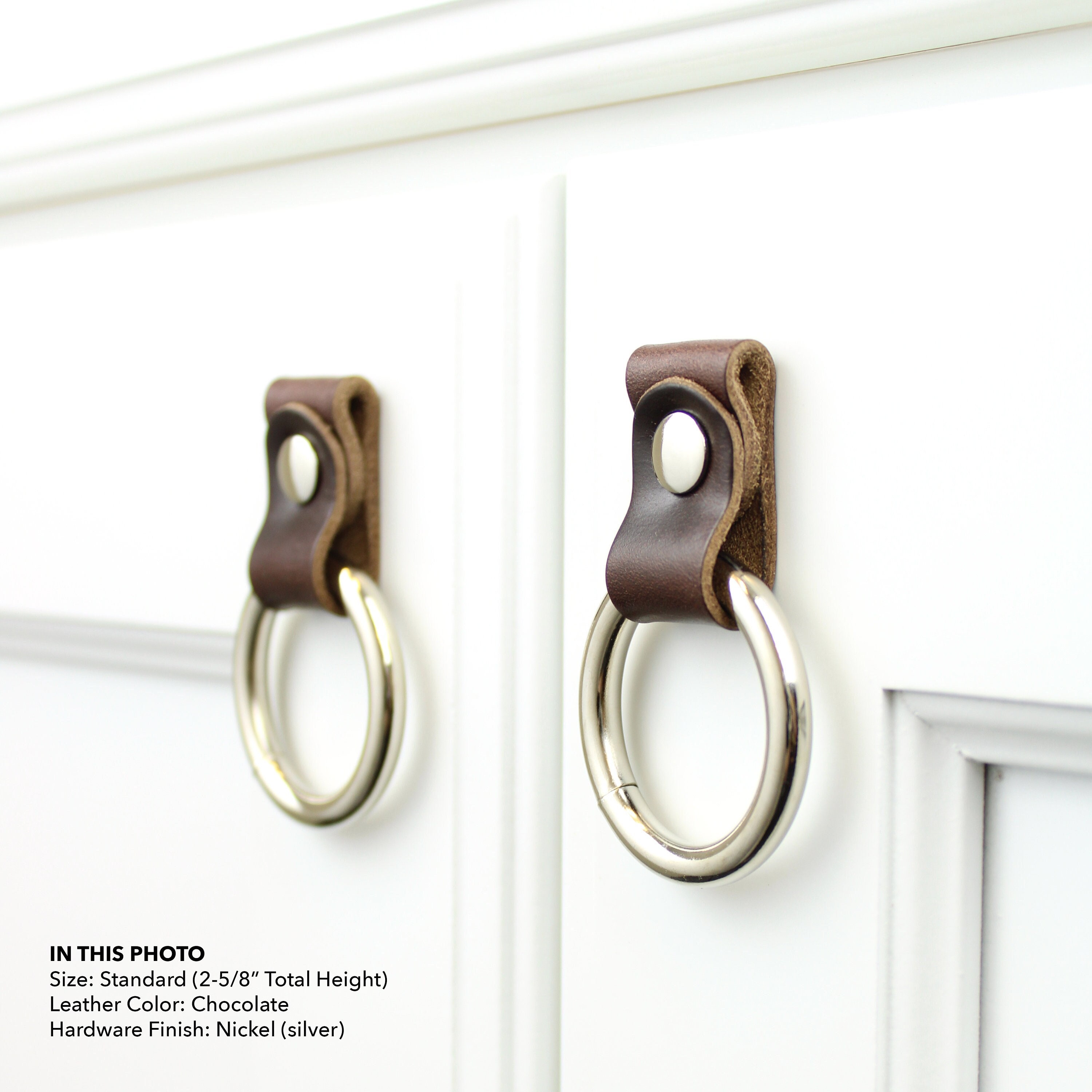 Leather Drawer Pull Leather Drop Ring Door Pull Leather Drawer Pulls ...