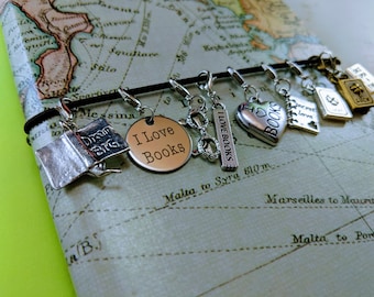 Book Lover Charm Polished Stainless Steel BFS057 Exclusive Line