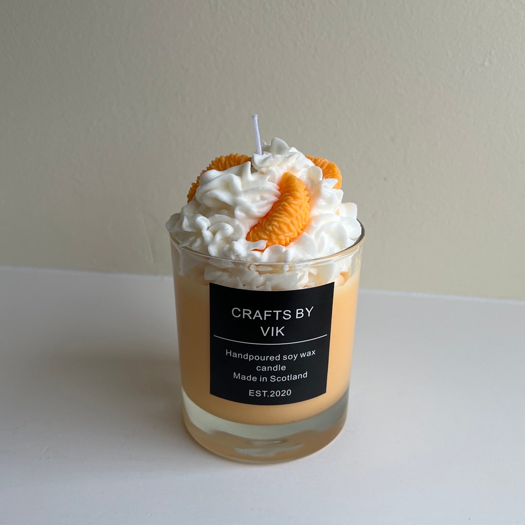 Hand Poured Orange Segment Dessert Candle Orange Scent and Etsy