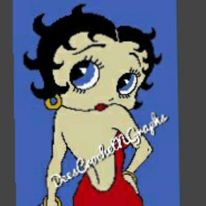 Betty Boop Crochet Graphghan