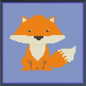 Fox C2C Crochet Picture Graphghan Row by Row Counted Written Pattern/Written Crochet Pattern Word Document/Counted Blocks Chart
