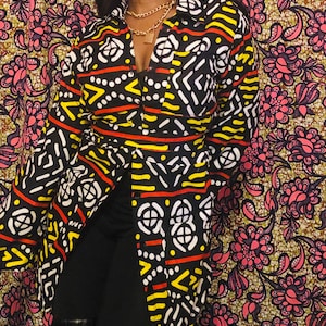 Slightly Oversized African print T-shirt dress, Handmade African Print shirt, Ankara Top, African Print blouse, woman’s gift,
