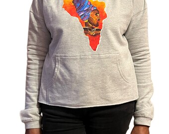 African Jumper, Afrocentric Jumper, cropped and loose at the bottom