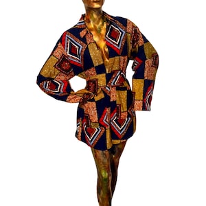 Slightly Oversized African print T-shirt dress, Handmade African Print shirt, Ankara Top, African Print blouse, woman’s gift,