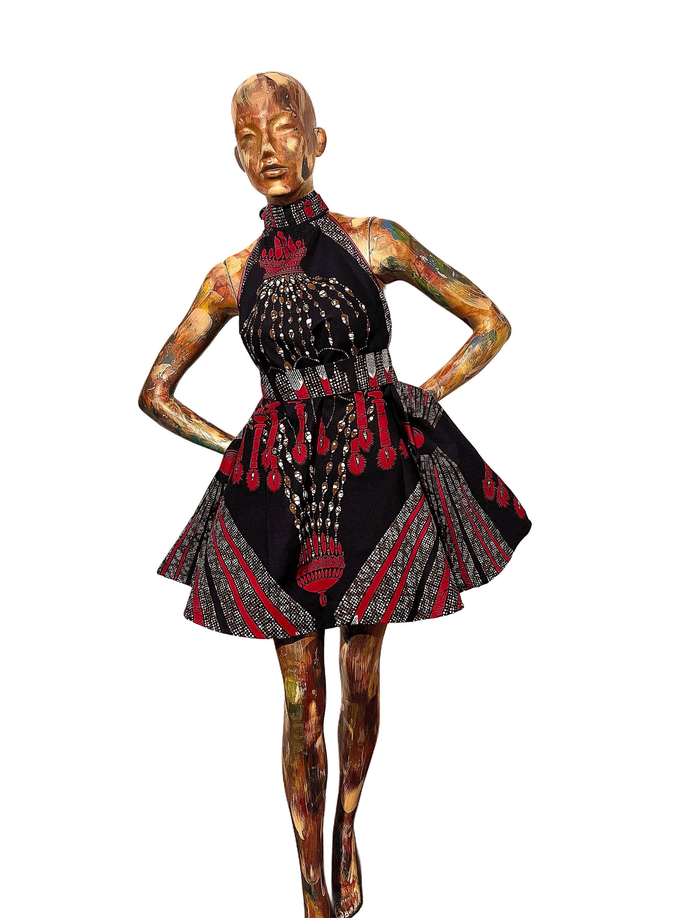 slim fit dress slacks Mera African Print Maxi Dress for Women