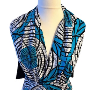 African Print Infinity Top, Kente Print, Infinity Blouse, Ankara & Kente Top, African Print Infinity Multi-way Top - Marissa, Gift for Her.