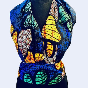 African Print Infinity Top, Kente Print, Infinity Blouse, Ankara & Kente Top, African Print Infinity Multi-way Top - Marissa, Gift for Her.