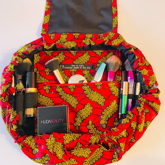 Trousse à Rabat Personnalisable - Motif Afrique - Polyester Et Toile - Avec Prénom