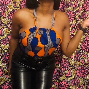 Handmade African Print Crop Top, African  print top, women’s gift, kente print, ankara top - COCO CLASSIC COLLECTION