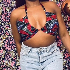 Handmade African Print Bandeau, African  print top, women’s gift, kente print, ankara top, COCO CLASSIC COLLECTION