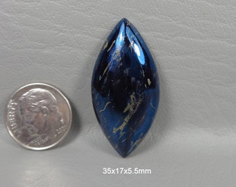 Covellite, Butte Montana Cabochon  Blue Copper with Pyrite