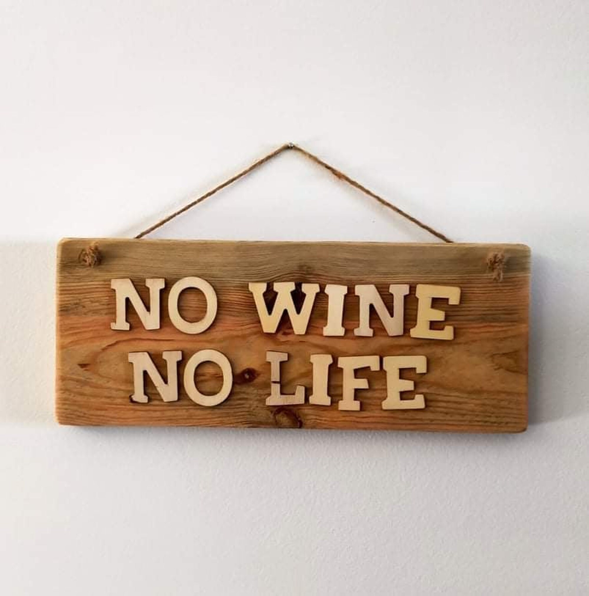 Panneau Bois No Wine Life