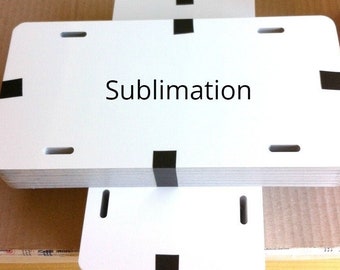 10pcs. 032 6"x 12" Sublimation Gloss White/Clear Aluminum License Plate/Car Tag Blanks, masked. For Heat Press Use !!!