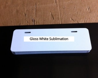 20 pcs .026 4"x12"Sublimation Gloss White Aluminum License Plate/Car Tag Blanks, masked. For Heat Press Use