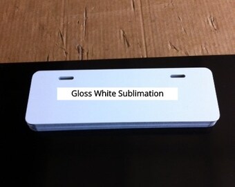 10 Pack 6x12 Gloss White Aluminum Sublimation Blanks, License Plate Style, No Holes