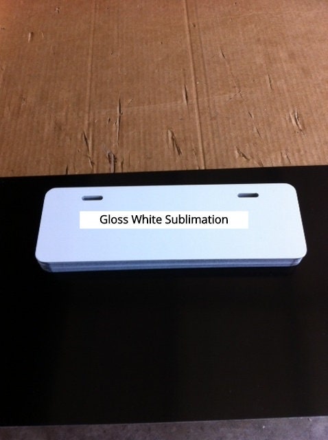 24pcs. .026 4x 7 Sublimation Gloss White Aluminum License Plate
