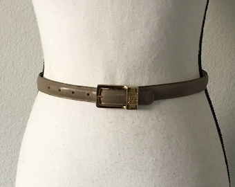 Vintage Anne Klein for Calderon, 1980s Taupe Leather Belt - Etsy display picture 3