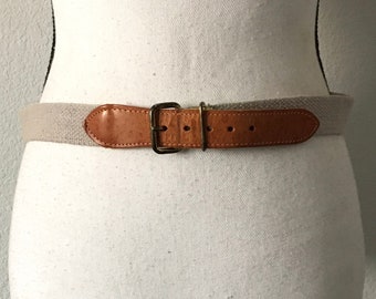 Pink and Blue Plaid Belt / Leather Belt / Canvas Belt  display picture 1