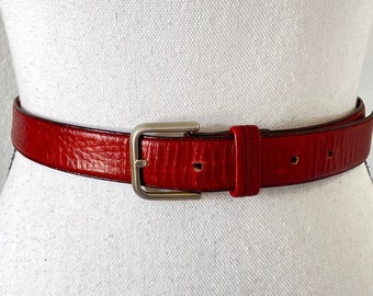 1980s Reddish Brown Leather Belt