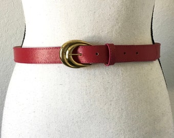 Vintage 80s Waist Belt Womens Pink Gold Barbie Twee Retro  display picture 2