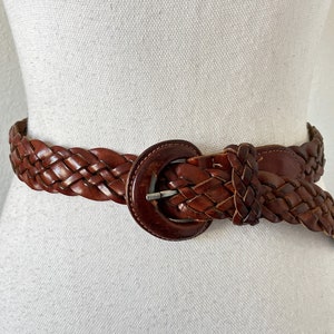 Cognac Brown Braided Belt for Men 28 / 70 cm - Brown | Capo Pelle