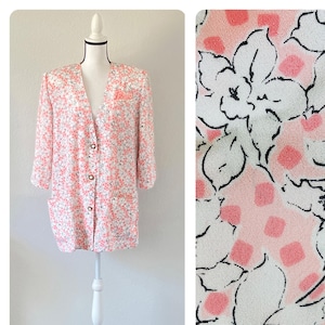 1980s Oversized Boxy Blazer with Pocket Square