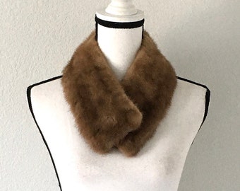 1950s Fur Scarf, Vintage Mink Collar