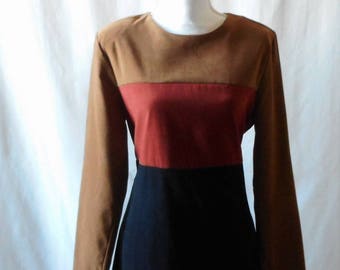 Vintage 1980s 1990s Multicolor Colorblock Citi Dress, Colorblock Dress, Vintage Citi Dress Dress, 1990s Dress, 1980s Dress, Citi Dress
