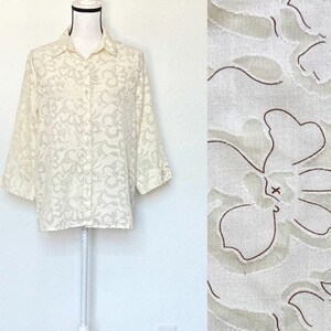 1990年代 2000年代 シアーフローラルブラウス
