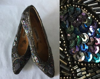 caparros beaded shoes