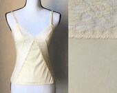 Vintage Family Fashions by Avon,1970s Ivory Camisole,1980s Lace Camisole,Vintage Avon,Vintage Ivory Lace Camisole,Vintage Nude Cami