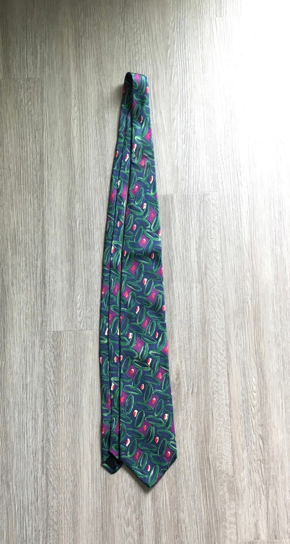 1980s Brightly Colored Abstract Tie - image 2
