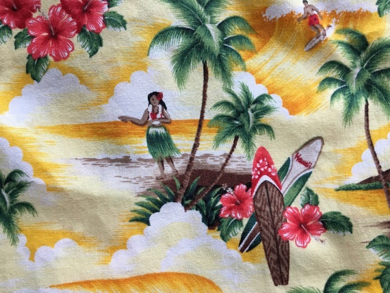 1980s Cotton Hawaiian Dress, Vintage Childs Tropi… - image 6