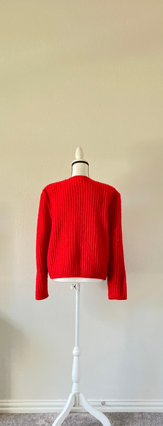 1960s Wool Cardigan, 1950s Nubby Granny Sweater - image 6