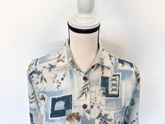 1990s Patchwork Roll Tab Shirt - image 3
