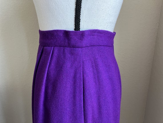1980s Royal Purple Midi Skirt, Vintage Wool Suit … - image 5