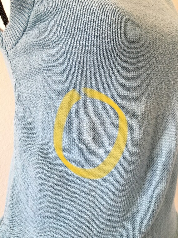 1960s Blue Sweater Vest, Vintage Sleeveless Layering … Gem