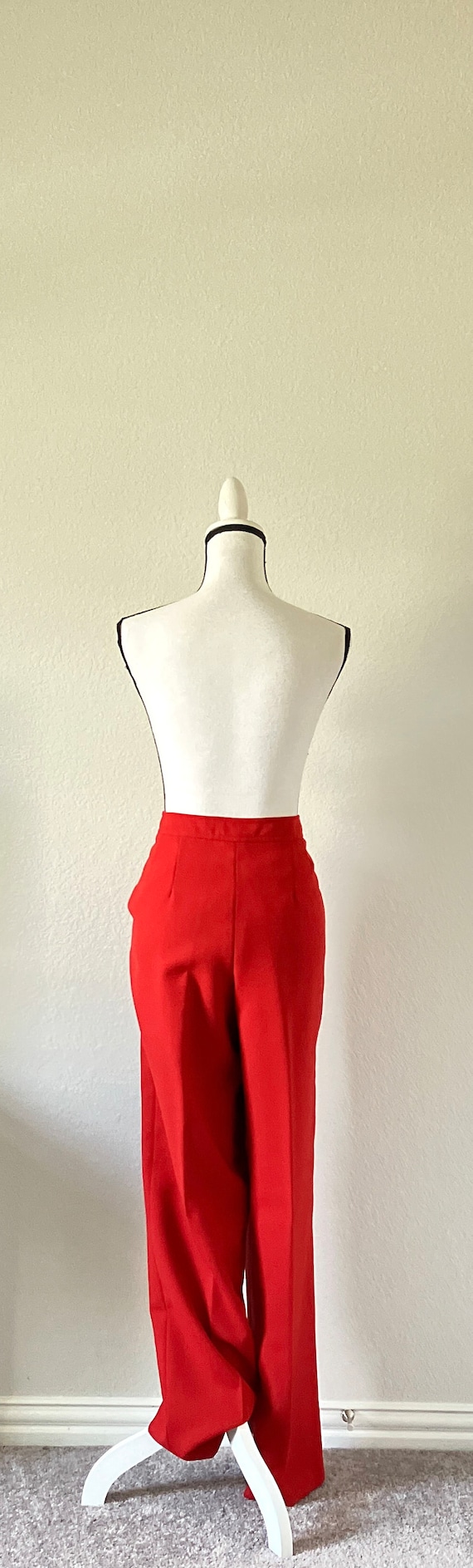 1990s High Waisted Trousers, Vintage Flat Front H… - image 6